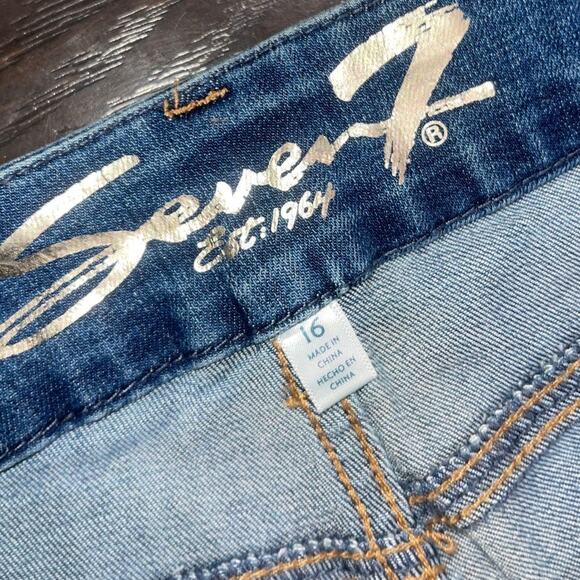 Seven7 Jeans Women Tummyless High Rise Skinny Plus Size 16 Stretch streetwear - Picture 3 of 4